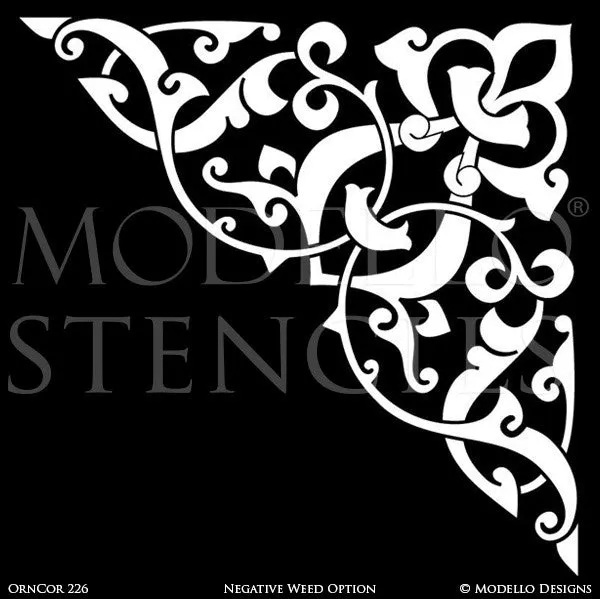 OrnCor226 Custom Corner Stencil