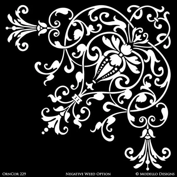OrnCor229 Custom Corner Stencil