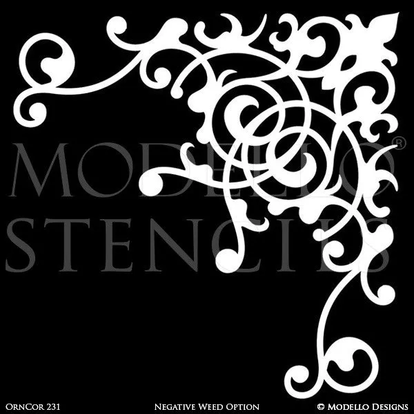 OrnCor231 Custom Corner Stencil