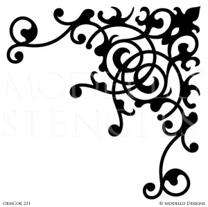 OrnCor231 Custom Corner Stencil