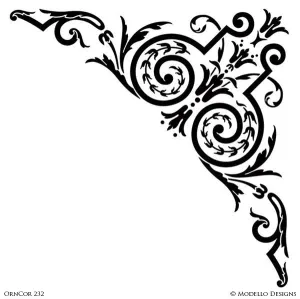 OrnCor232 Custom Corner Stencil