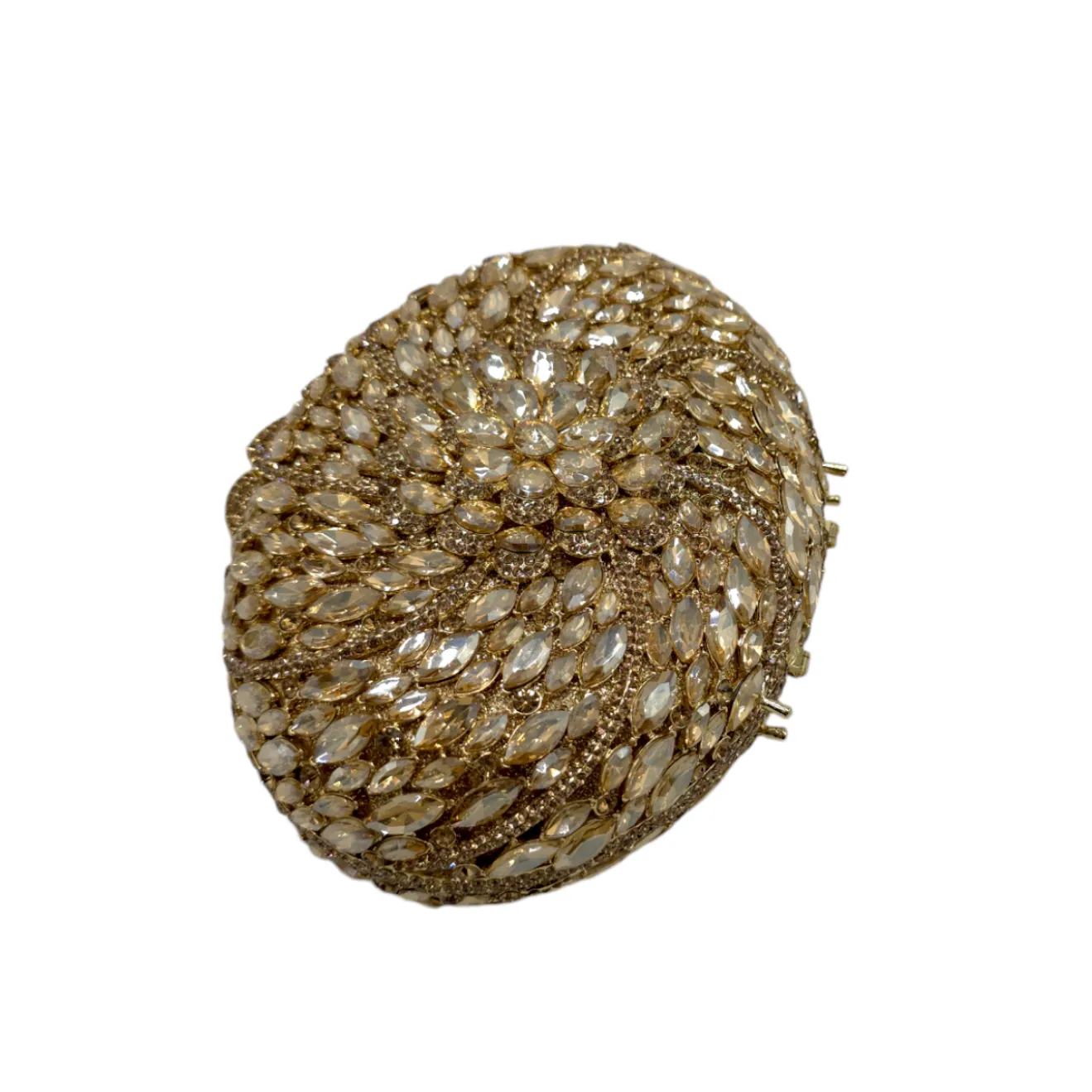 Oval Floral Clutch