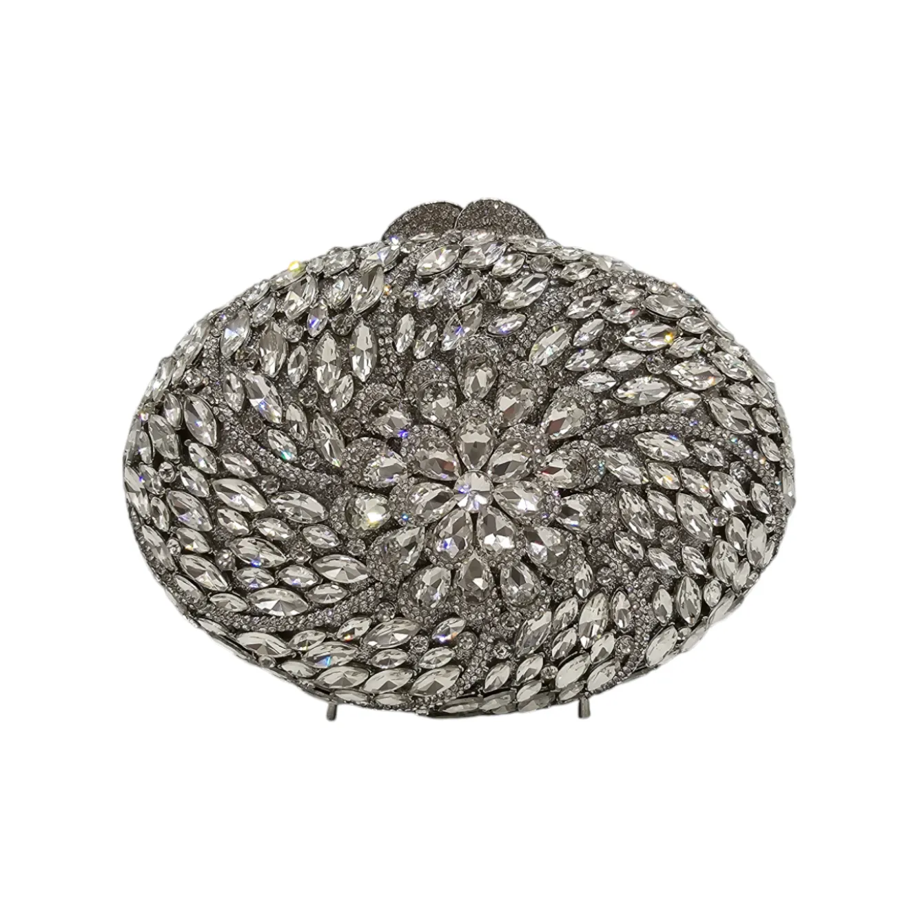 Oval Floral Clutch