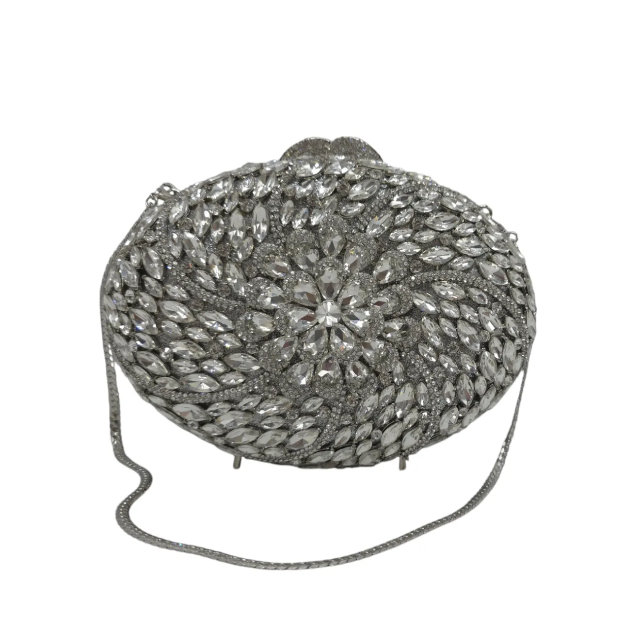 Oval Floral Clutch