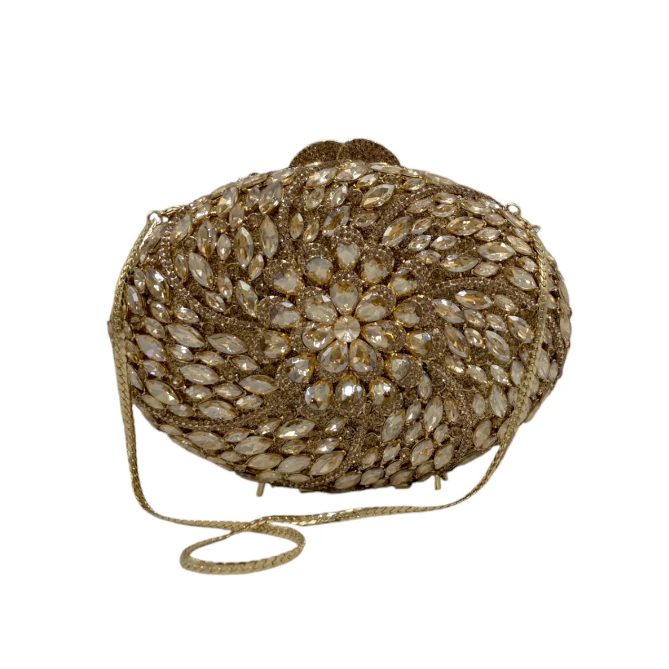 Oval Floral Clutch