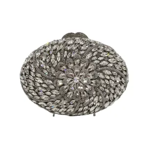 Oval Floral Clutch
