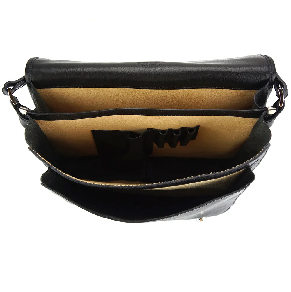 Palmira Leather Messenger Bag