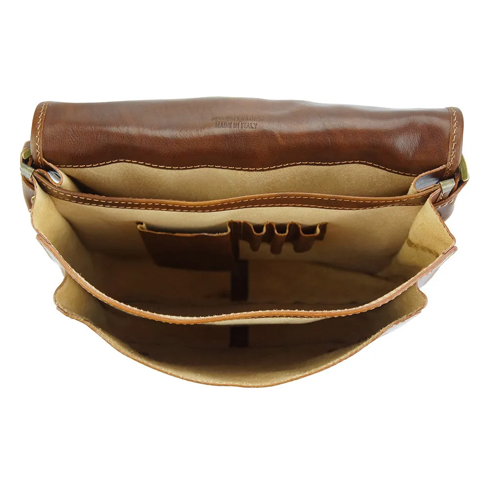 Palmira Leather Messenger Bag