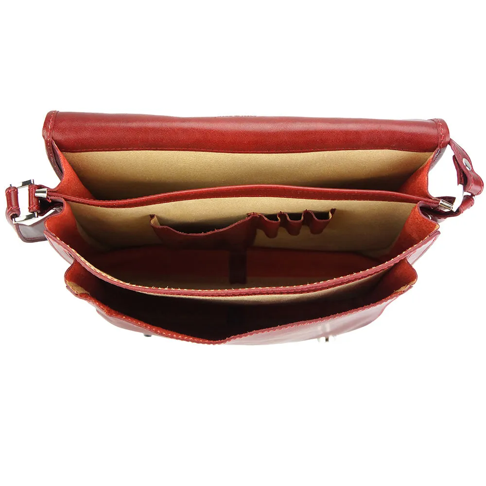 Palmira Leather Messenger Bag