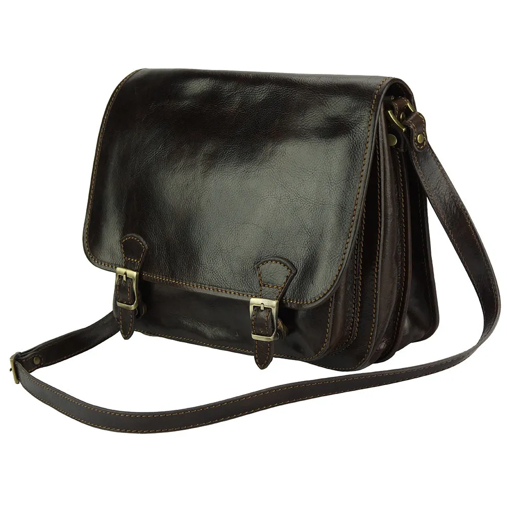 Palmira Leather Messenger Bag