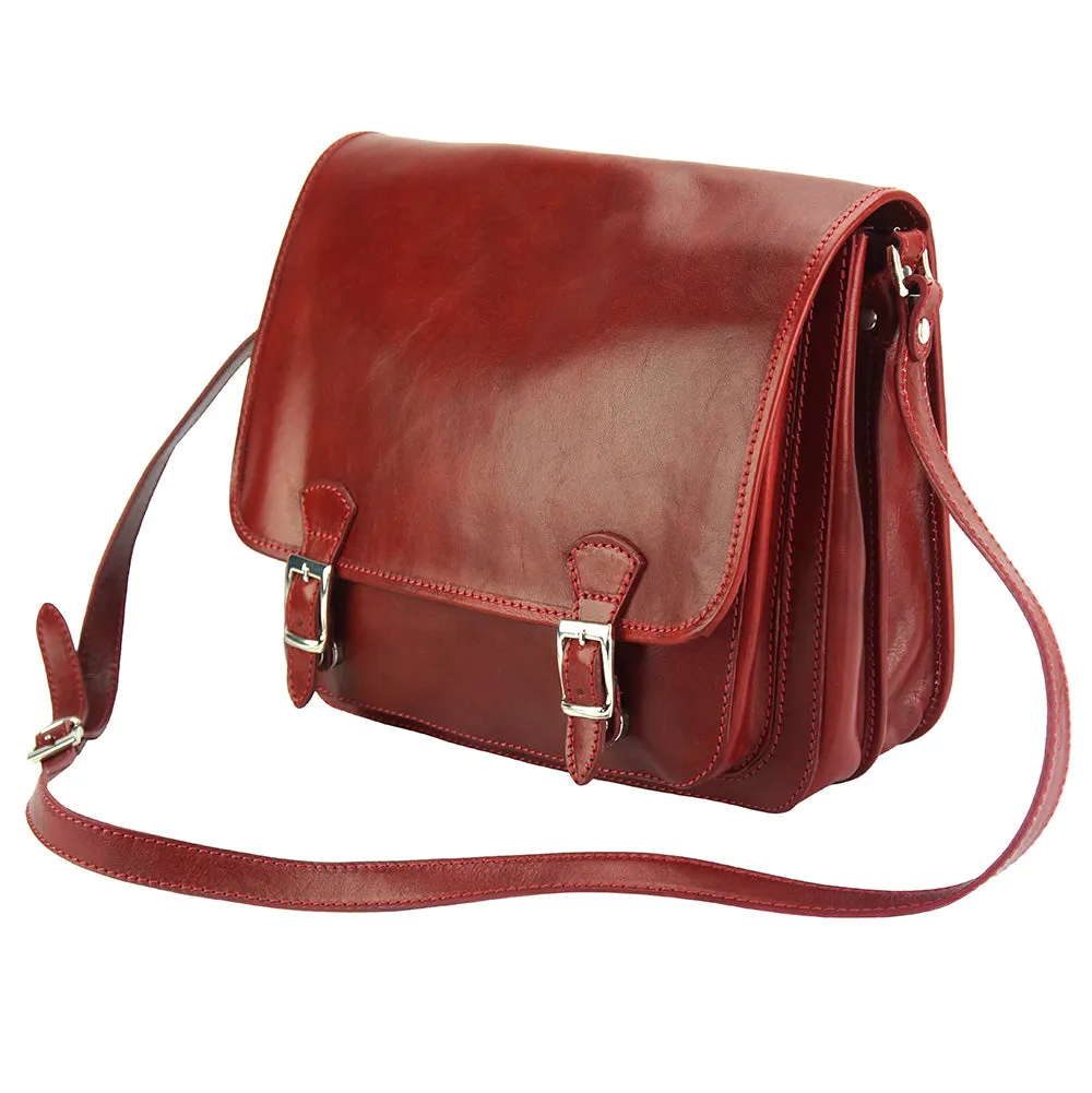Palmira Leather Messenger Bag