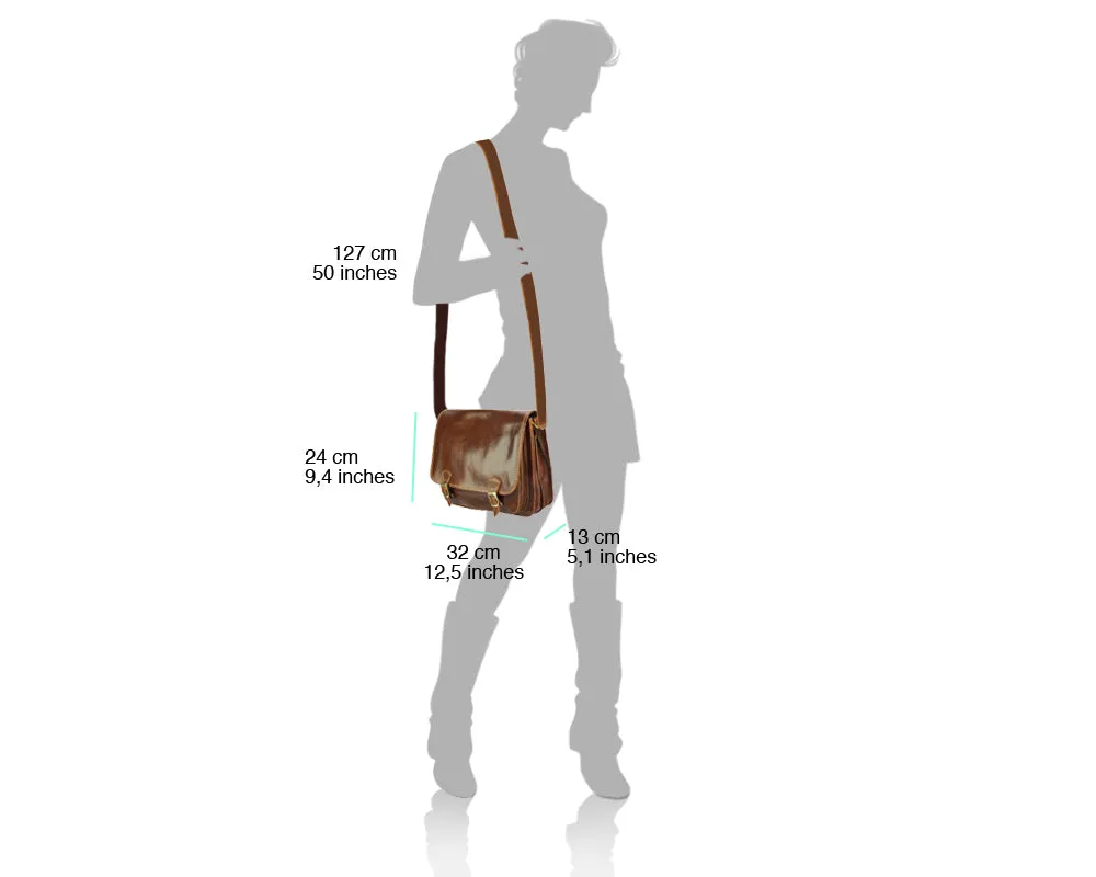 Palmira Leather Messenger Bag