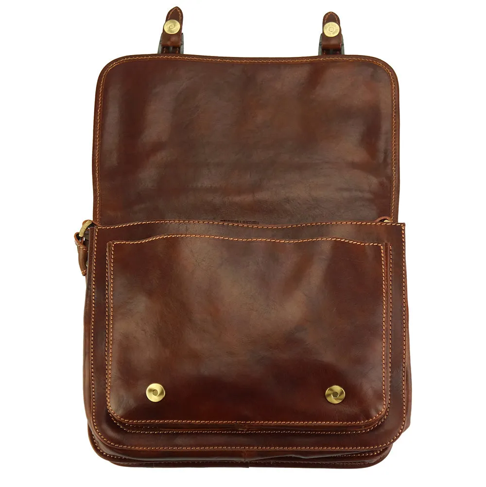 Palmira Leather Messenger Bag