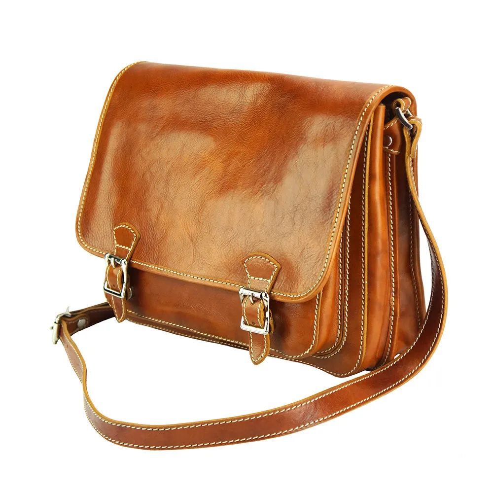 Palmira Leather Messenger Bag