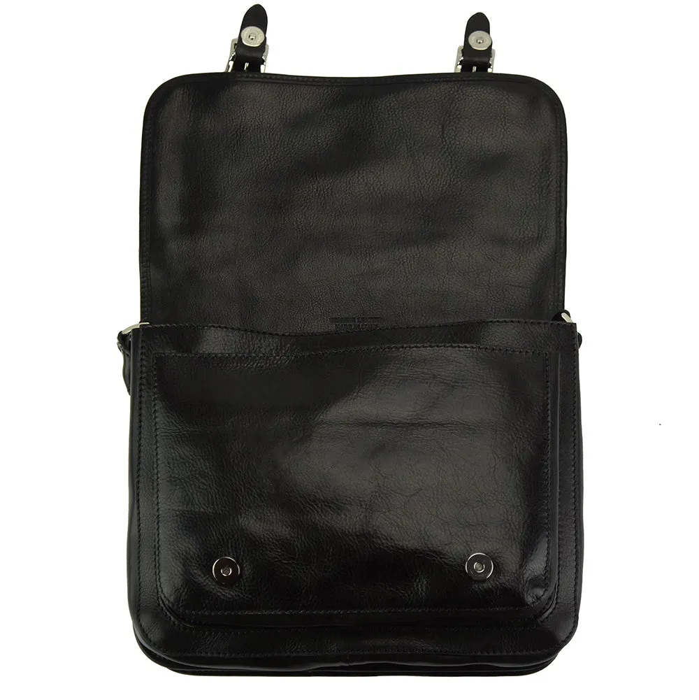 Palmira Leather Messenger Bag