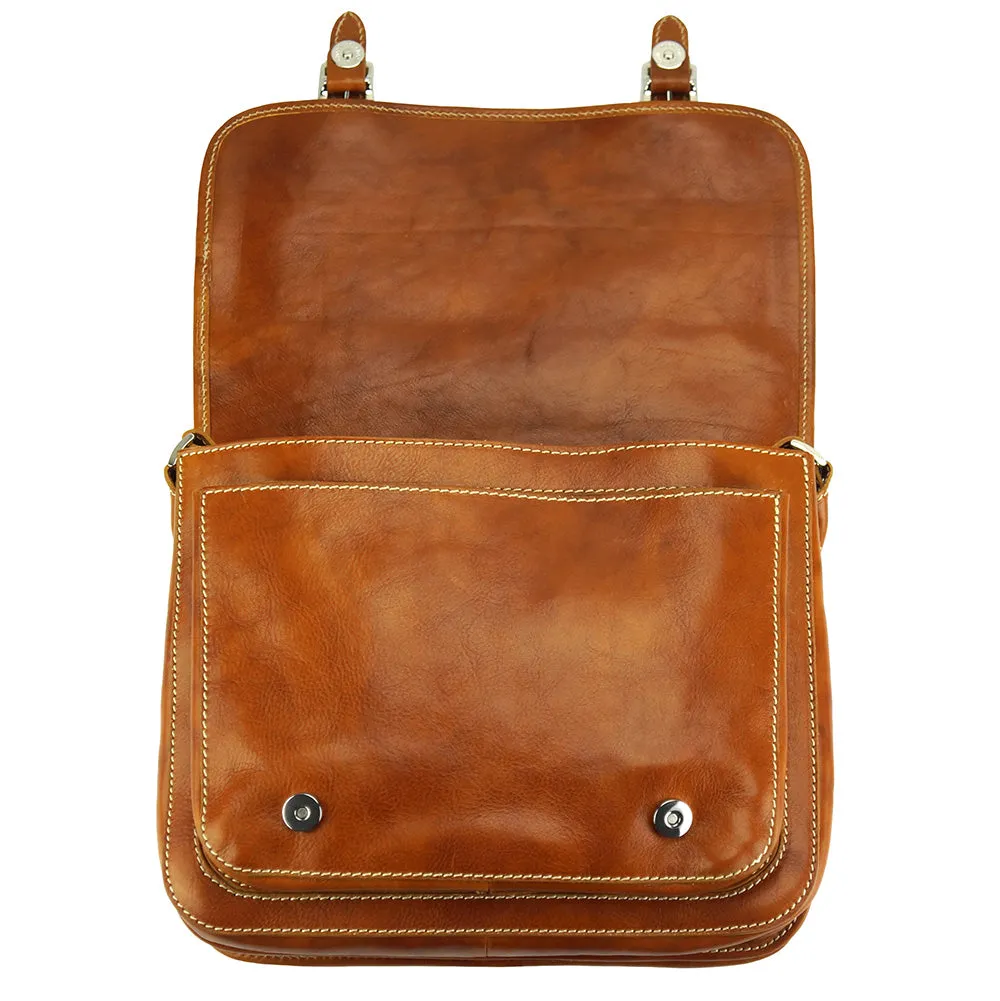 Palmira Leather Messenger Bag