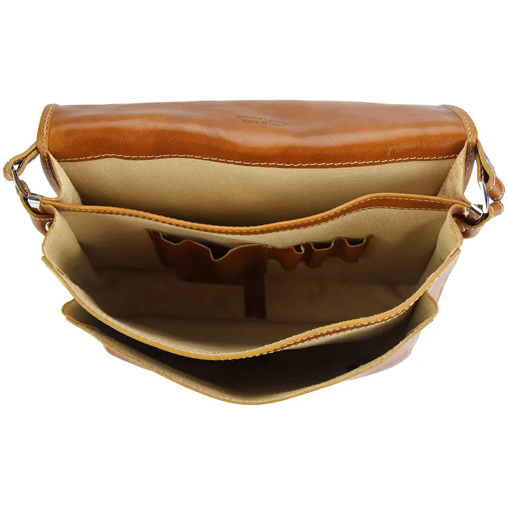 Palmira Leather Messenger Bag