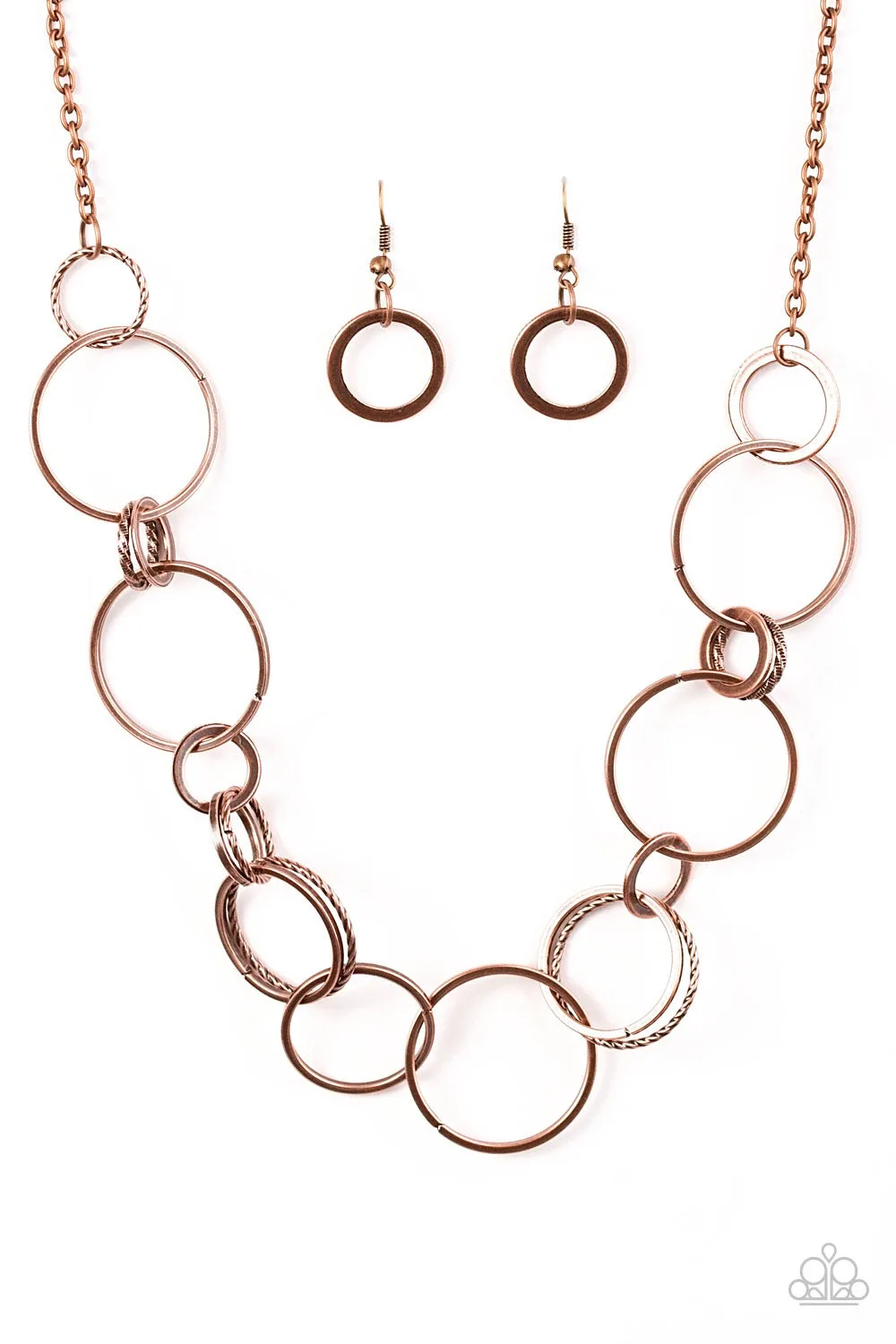 Paparazzi Follow The RINGLEADER Necklace Copper