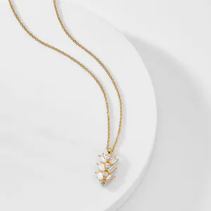 PAVE THE WAY BAGUETTE CZ PENDANT