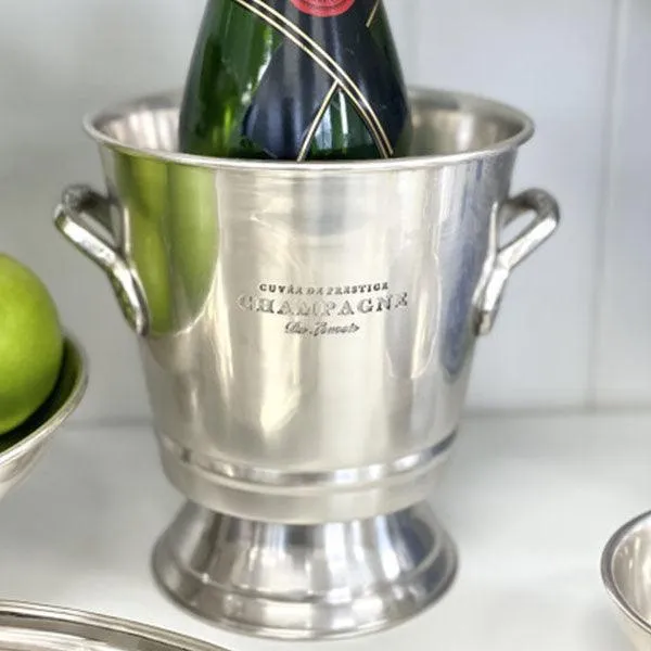 Pewter Finish Ice Cooler/Vase
