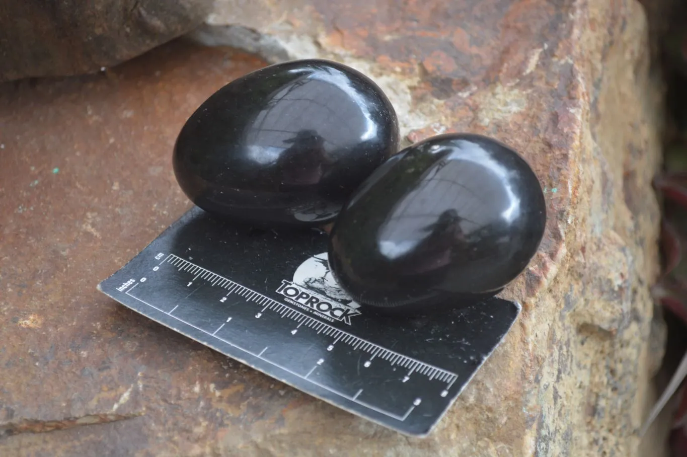 Polished Black Basalt Eggs  x 12 From Antsirabe, Madagascar
