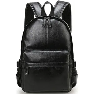 Preppy Style Pu Leather Men's School/College Backpack - Brown,Chocolate,Black