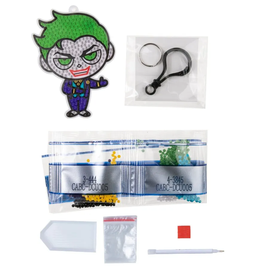 "Joker" Crystal Art Bag Charm Kit DC