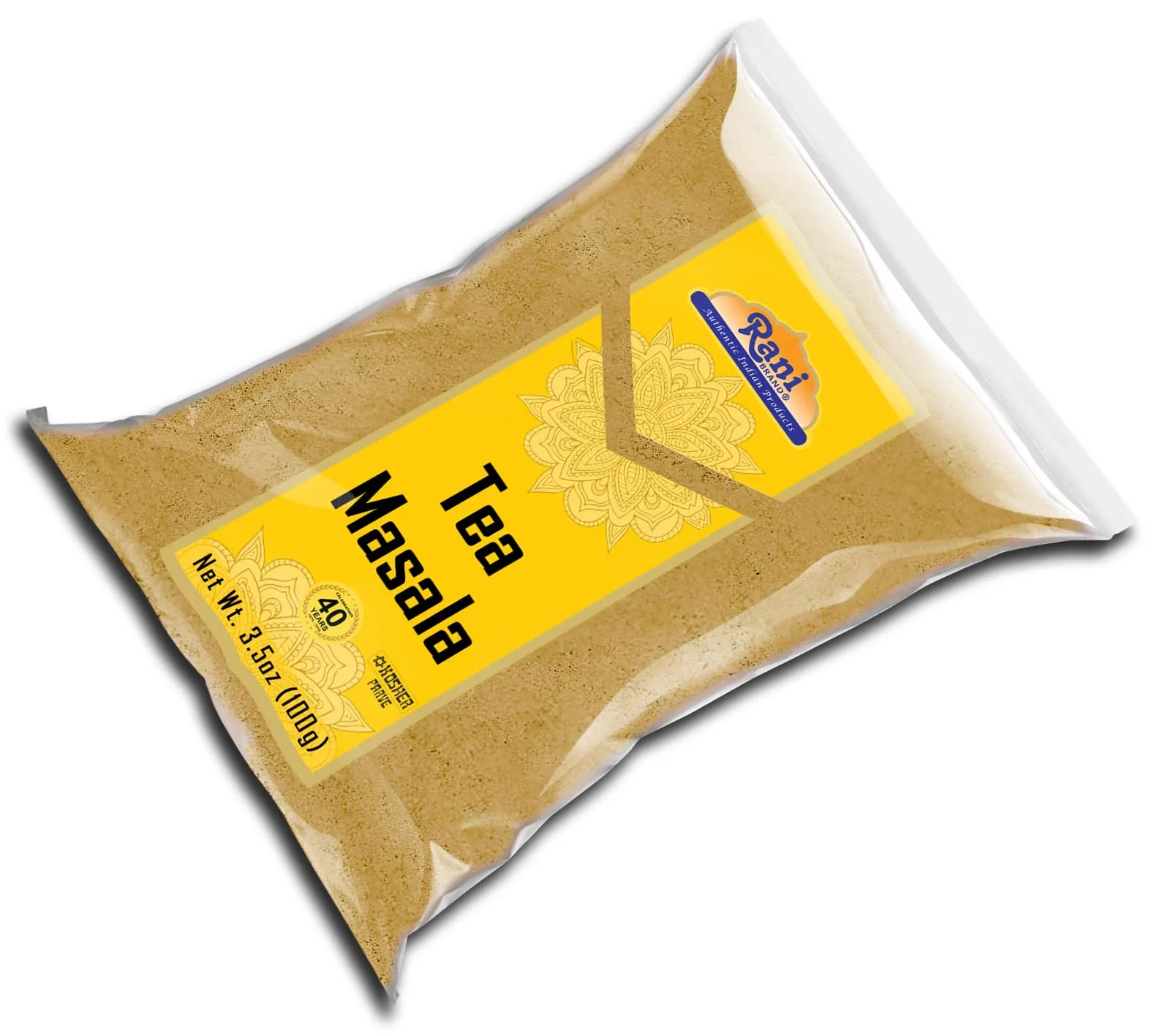Rani Tea (Chai) Masala 3.5oz (100g) ~ All Natural | Vegan | Gluten Friendly | Salt & Sugar Free | NON-GMO | Kosher | No Colors