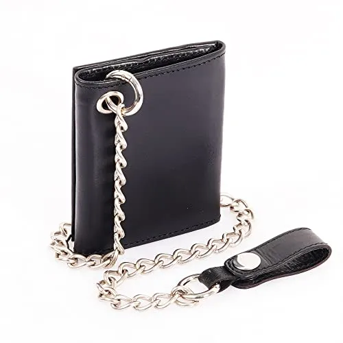 RAWHYD - Trifold Chain Wallet - Full Grain Leather - 10.5” x 4.5”