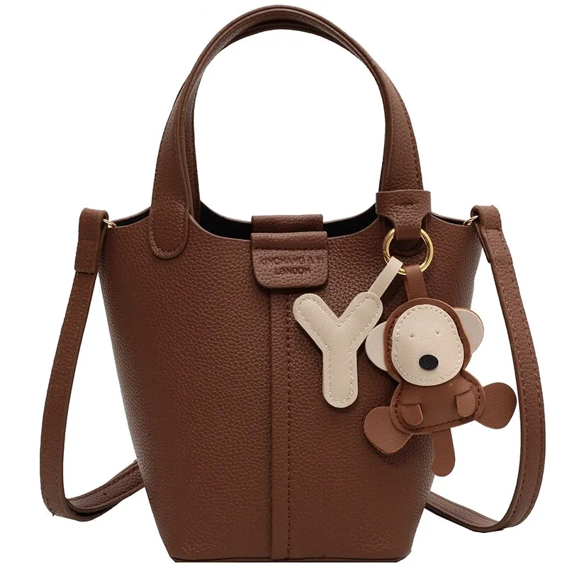 Retro Design Bag Messenger Portable Bucket Bag