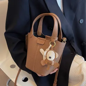 Retro Design Bag Messenger Portable Bucket Bag