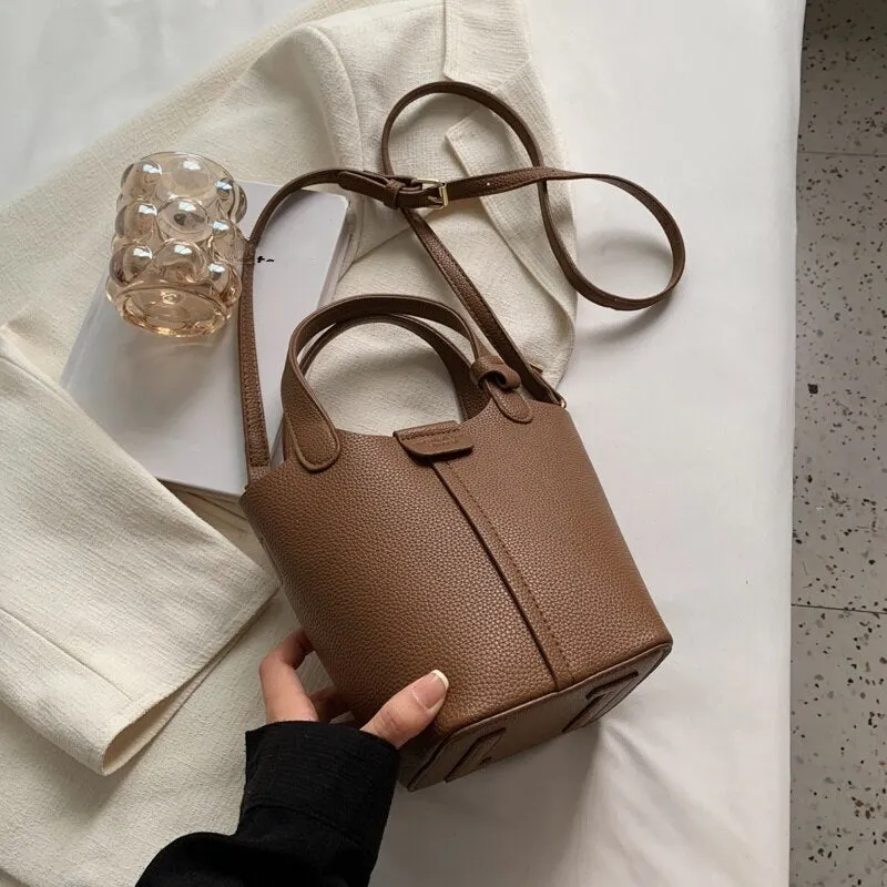 Retro Design Bag Messenger Portable Bucket Bag