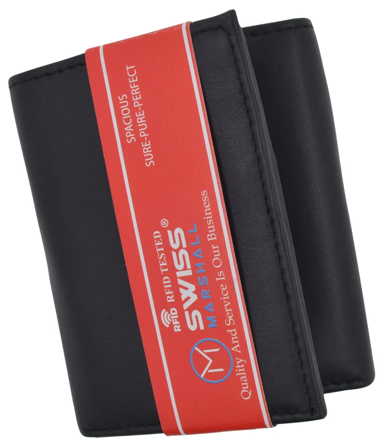 RFID Tested Men's Credit Card ID Holder Trifold Premium Leather Wallet
