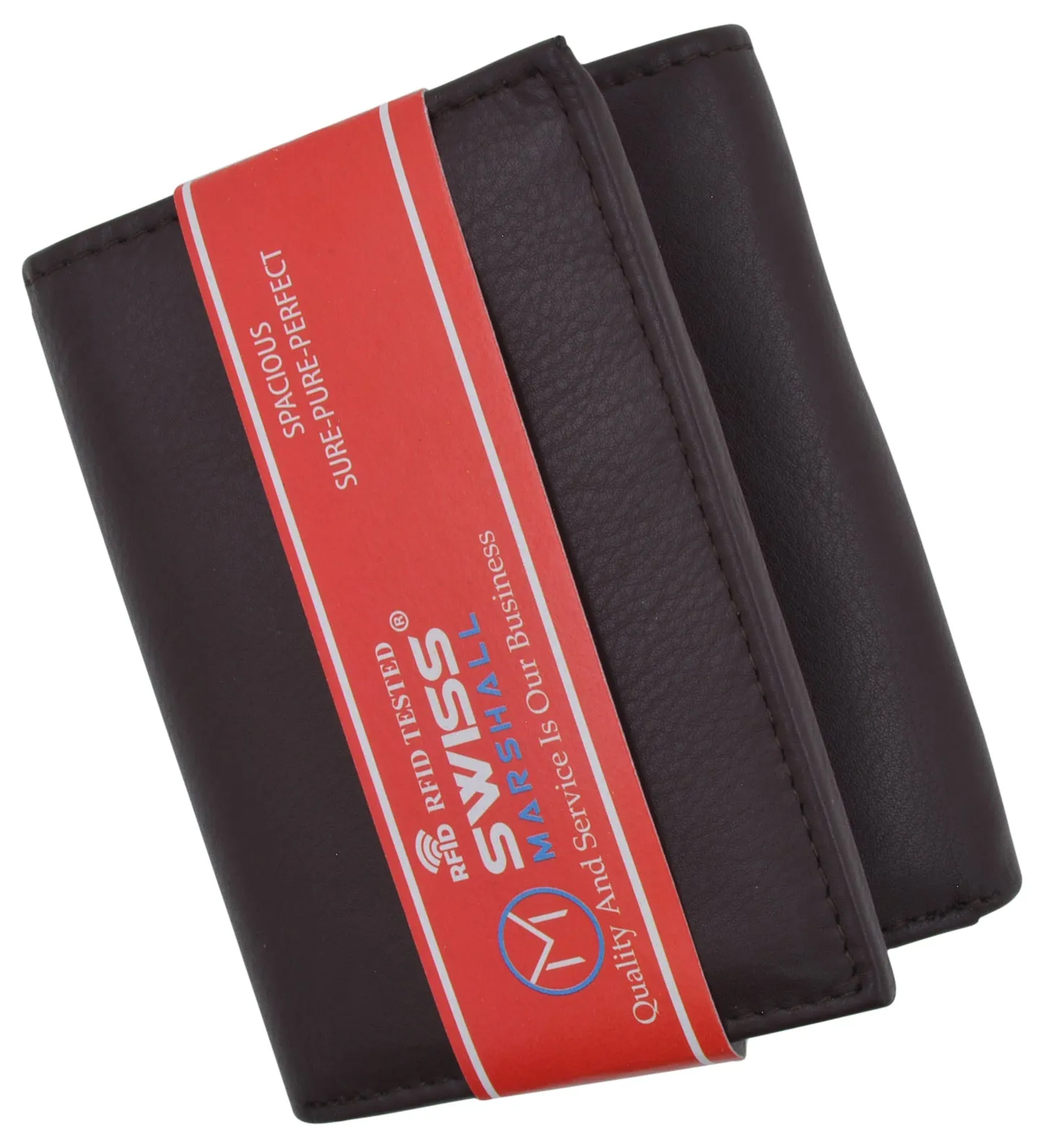 RFID Tested Men's Credit Card ID Holder Trifold Premium Leather Wallet