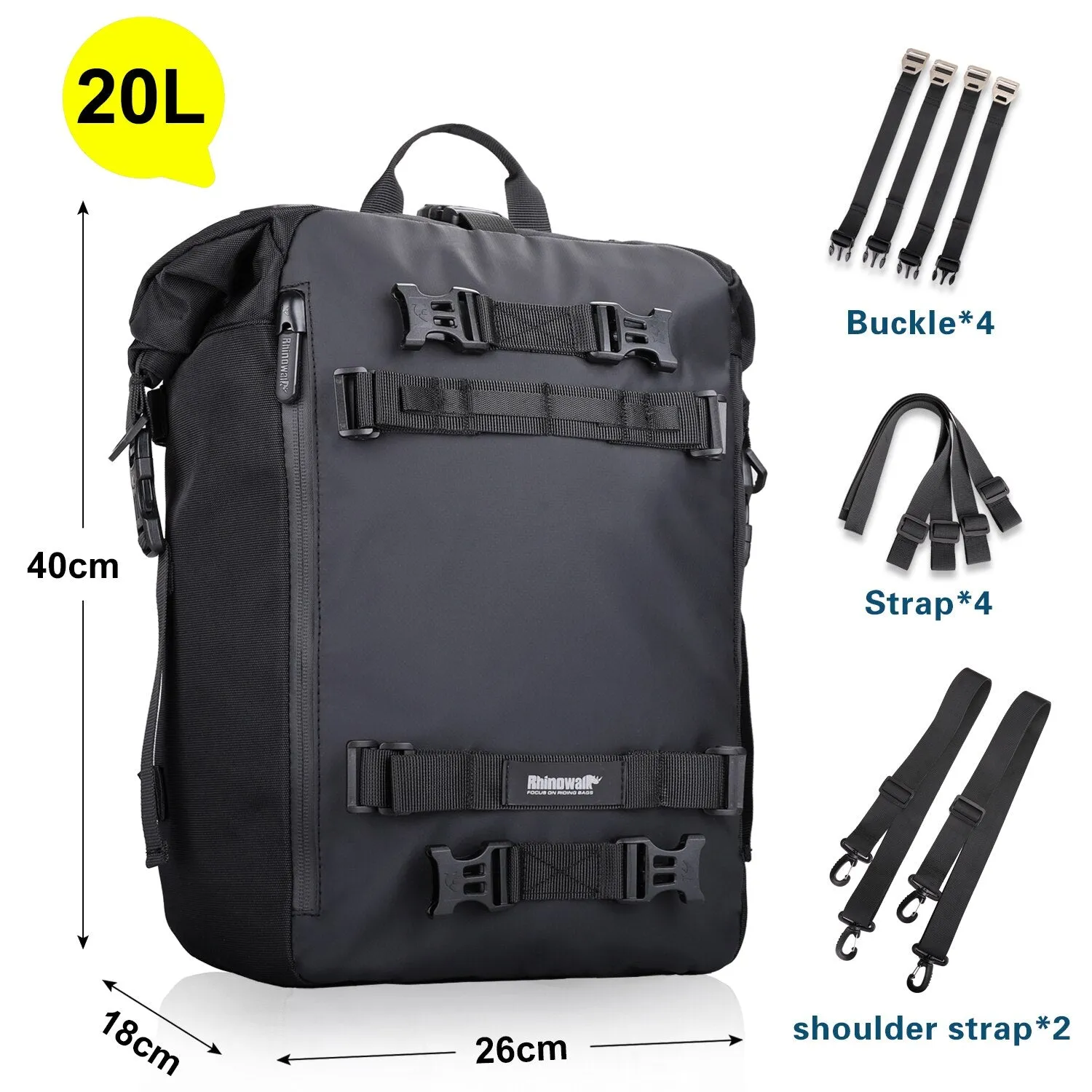 Rhinowalk Waterproof Motor Tail Bag 1 Piece