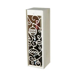 Rustic Holiday™: 1-Bottle Ornament Wine Box by Twine®
