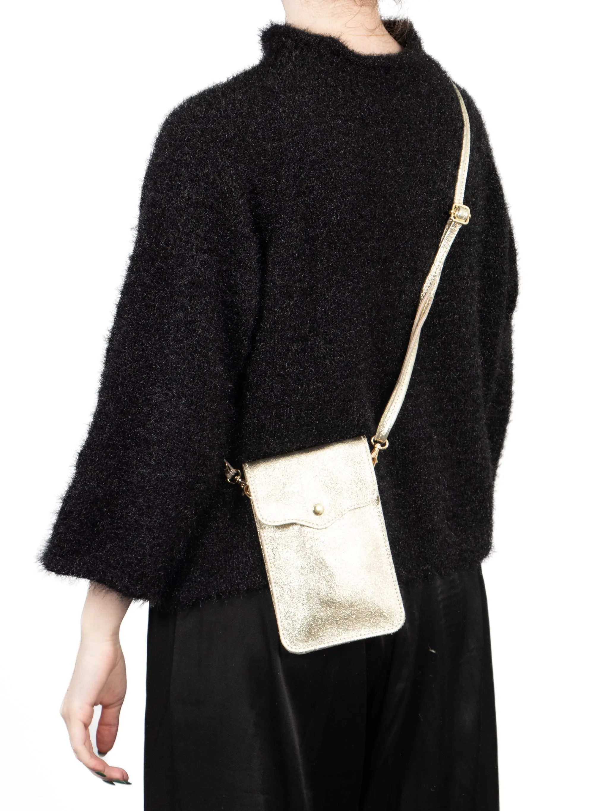 Shae Crossbody Phone Bag - Gold, Metallic