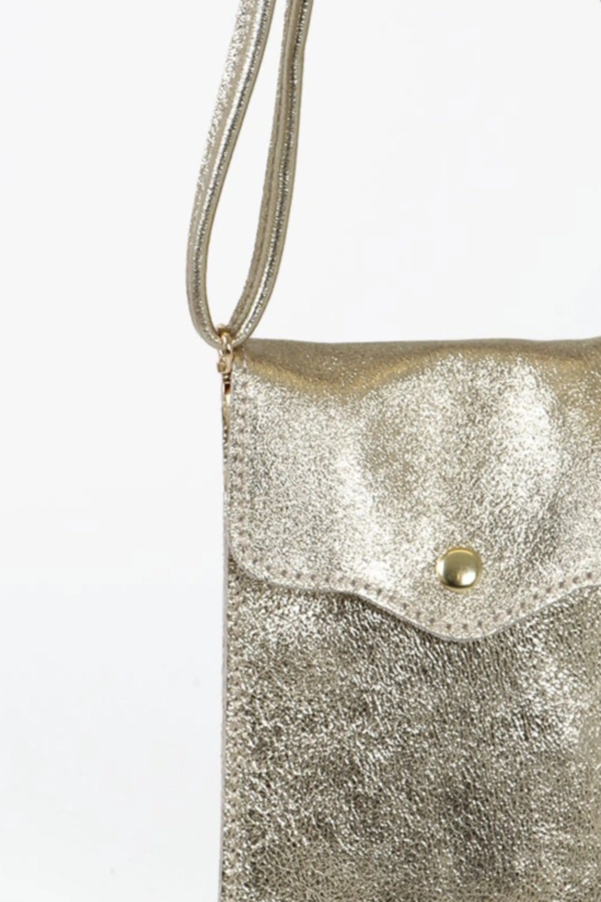 Shae Crossbody Phone Bag - Gold, Metallic