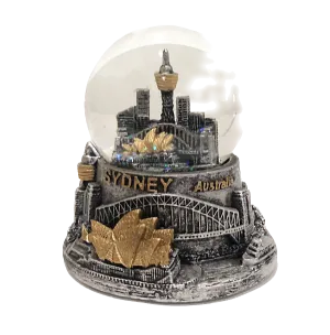Silver & Gold Sydney Snowglobe