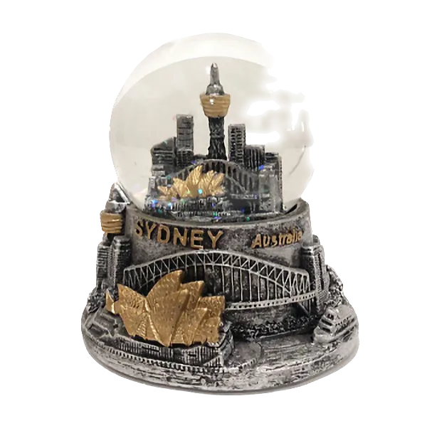 Silver & Gold Sydney Snowglobe