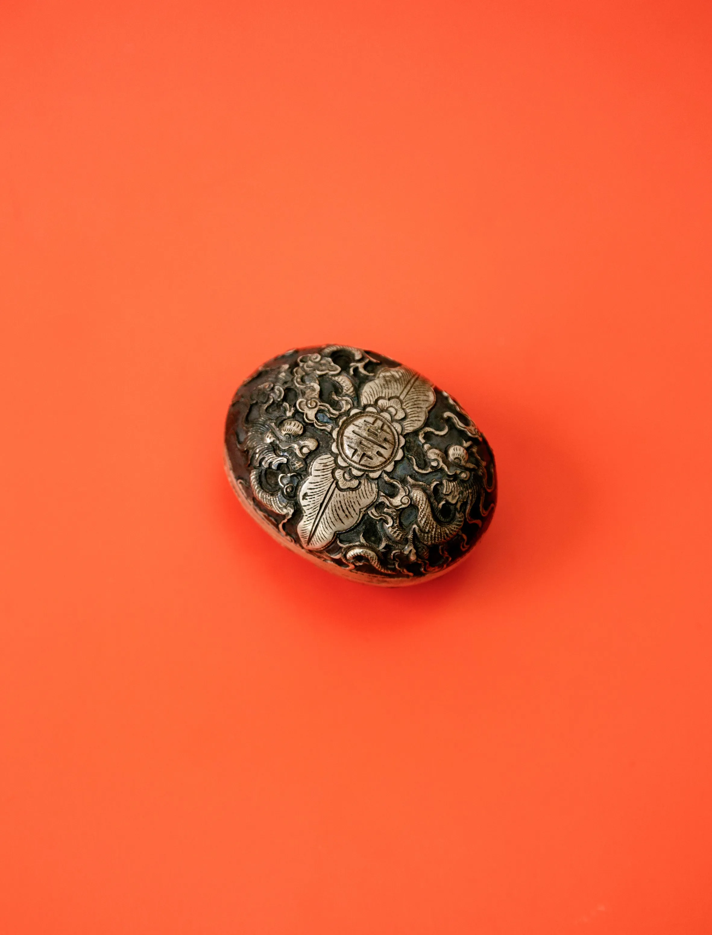 Silver Chinese Dragon Hinged Box