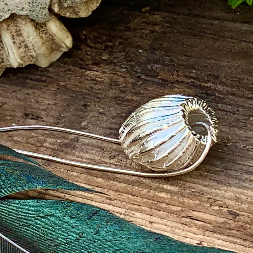 Silver 'Pod' necklace