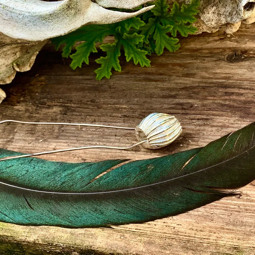 Silver 'Pod' necklace