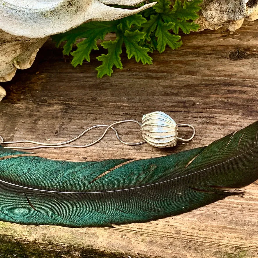 Silver 'Pod' necklace