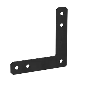 Simpson 1212HLPC HLPC 12 in. x 12 in. 7-Gauge Black Powder-Coated Ornamental L Strap
