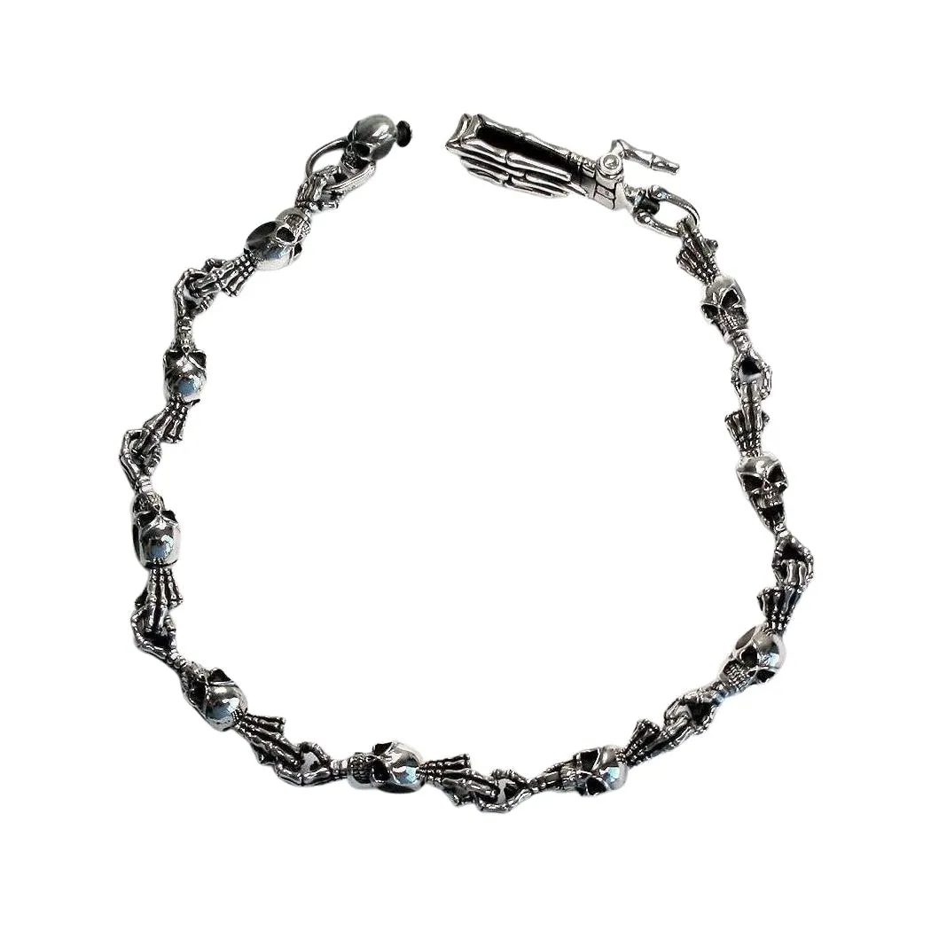 Skeleton skull wallet chain.