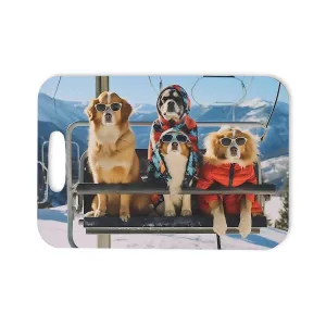 Ski Dogs Bag Tag