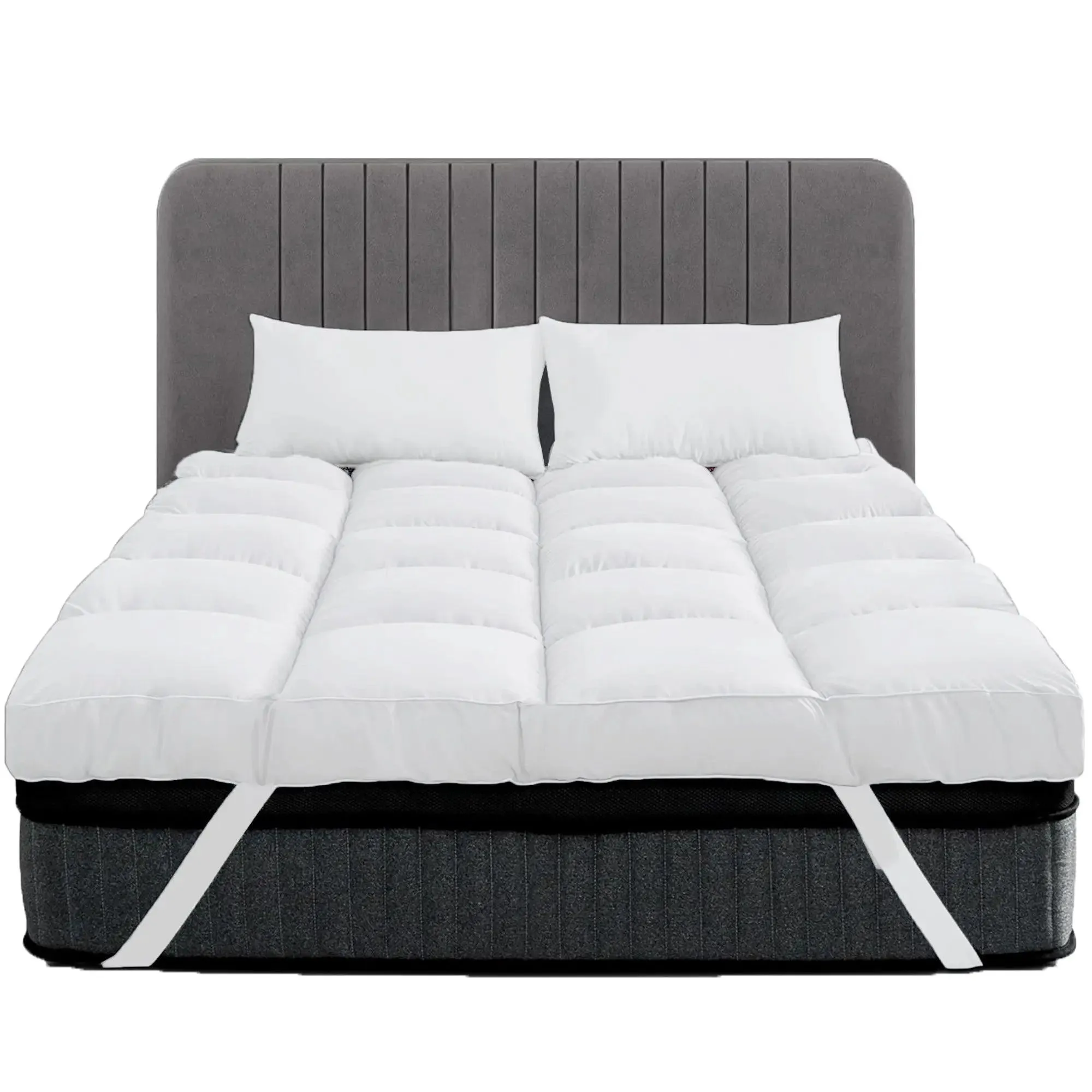 Small Double Mattress Topper 10CM Extra Thick with 1000GSM Filling Fiber | 120 cm x 190 cm