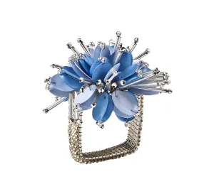 Starburst Napkin Ring in Periwinkle Set of 4 by Kim Seybert