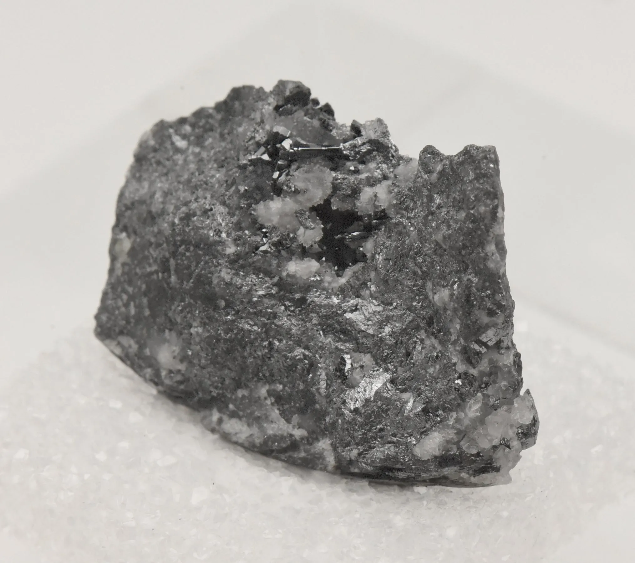 Stibnite with Quartz and Pyrite Thumbnail Specimen - Nevada